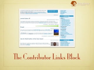 The Contributor Links Block
 