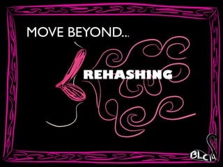 MOVE BEYOND...
REHASHING
 