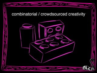 combinatorial / crowdsourced creativity
 
