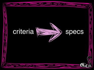 criteria specs
 