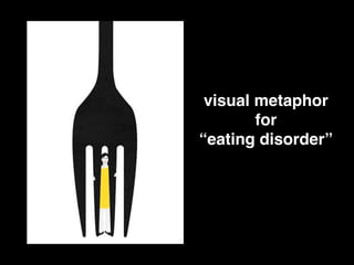 visual metaphor
for
“eating disorder”
 