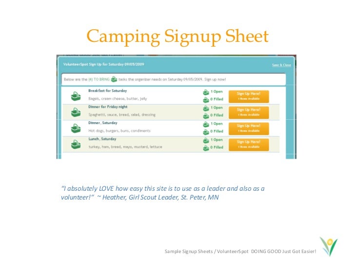 Make Free And Easy Online Calendar Sign Up Sheets