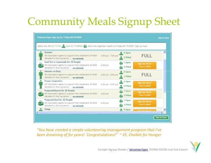 make free and easy online calendar sign up sheets
