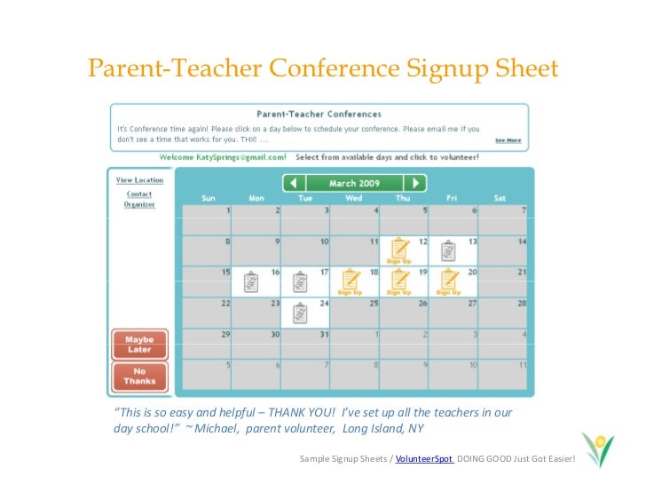 make free and easy online calendar sign up sheets