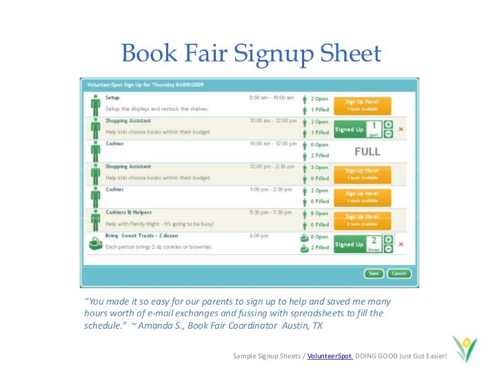 make free and easy online calendar sign up sheets