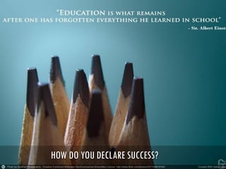 HOW DO YOU DECLARE SUCCESS?

 