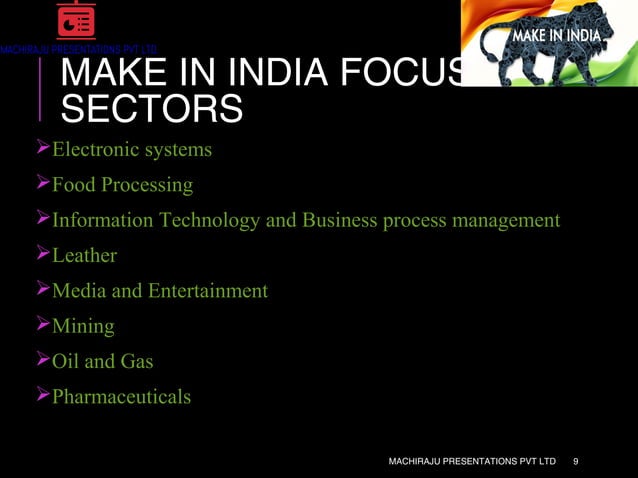 Make in india | PPT | Manufacturing Industry | Industries