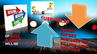 OF MAKE
IN INDIA
WILL BE
 
