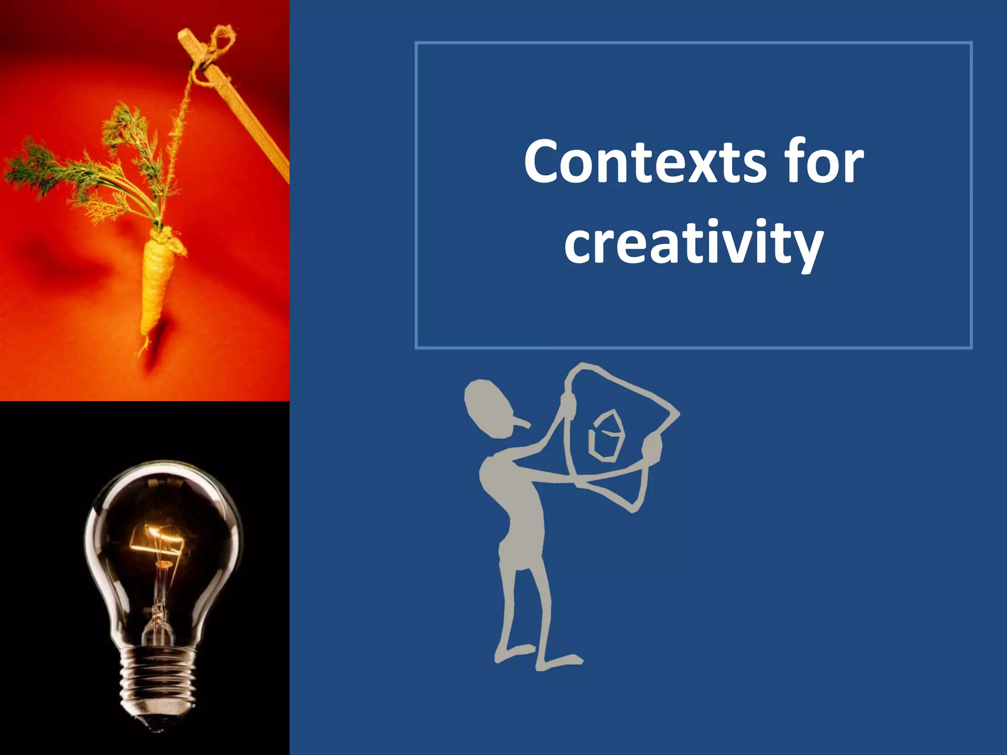 Contexts for creativity 
