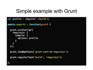 Simple example with Grunt
 