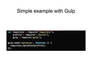 Simple example with Gulp
 