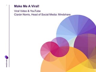1 Make Me A Viral! Viral Video & YouTube Ciarán Norris, Head of Social Media: Mindshare 