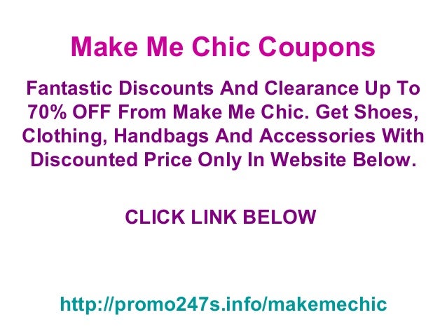 make me chic coupons code november 2012 december 2012 and january 20