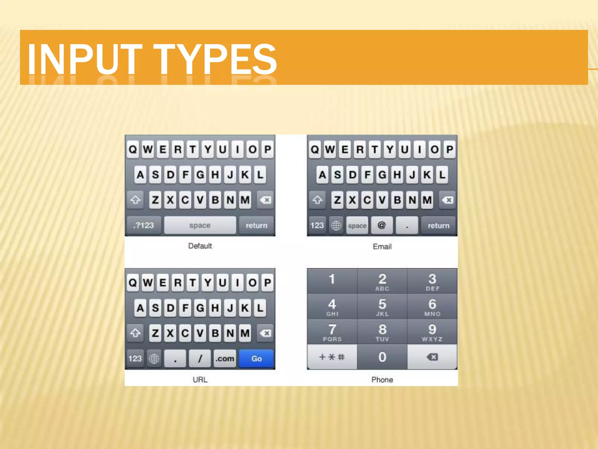 INPUT TYPES
 