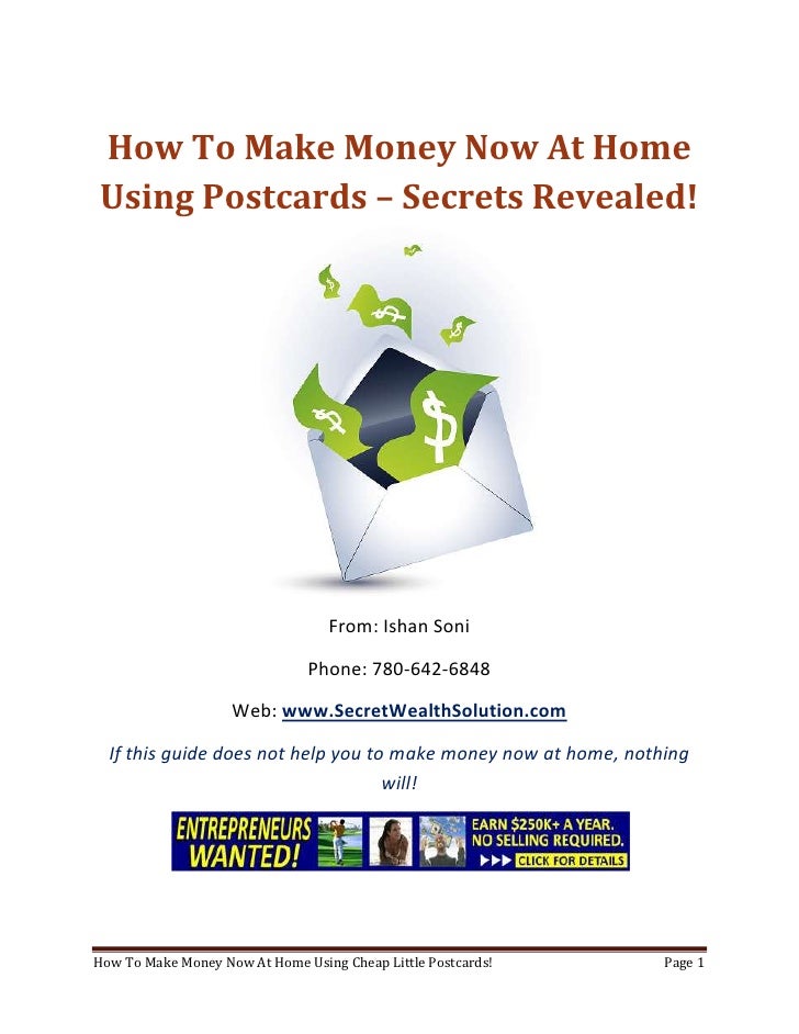 Make Money Now At Home