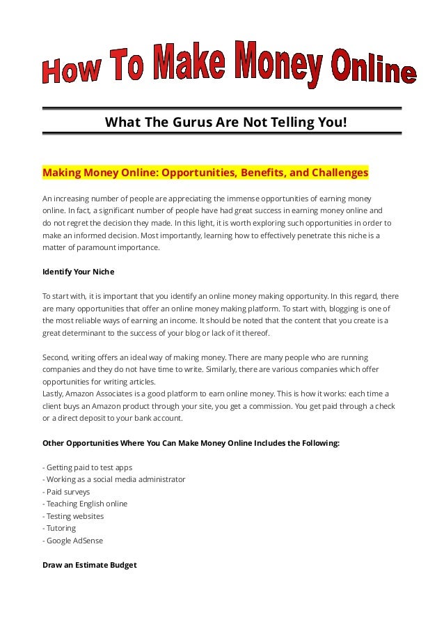 How To Make Money Online - 