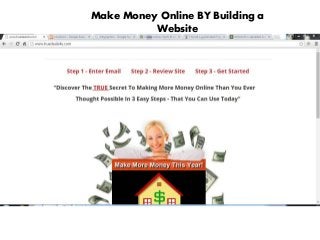 Make Money Online BY Building a
Website
 