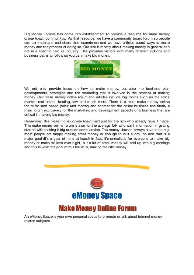 Make Money Online Forum Make Money Online Forum