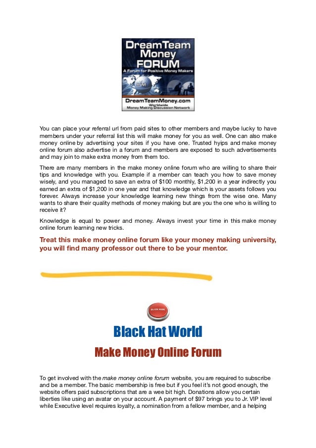 make money online forums