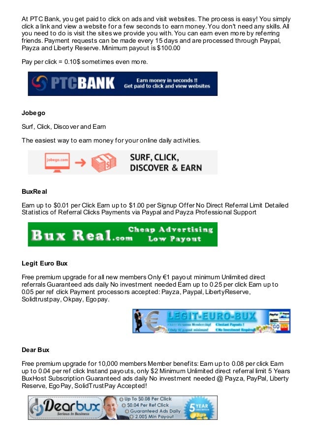 Make Money Online Paypal Payout