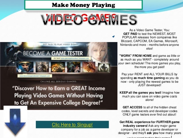Make Money Playing Video Games Tester Game Jobs Tester Games - 