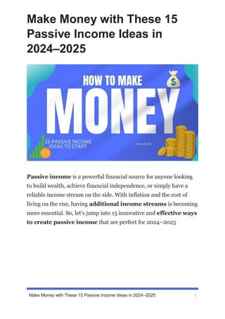 Make Money with These 15 Passive Income Ideas in 2024.pdf