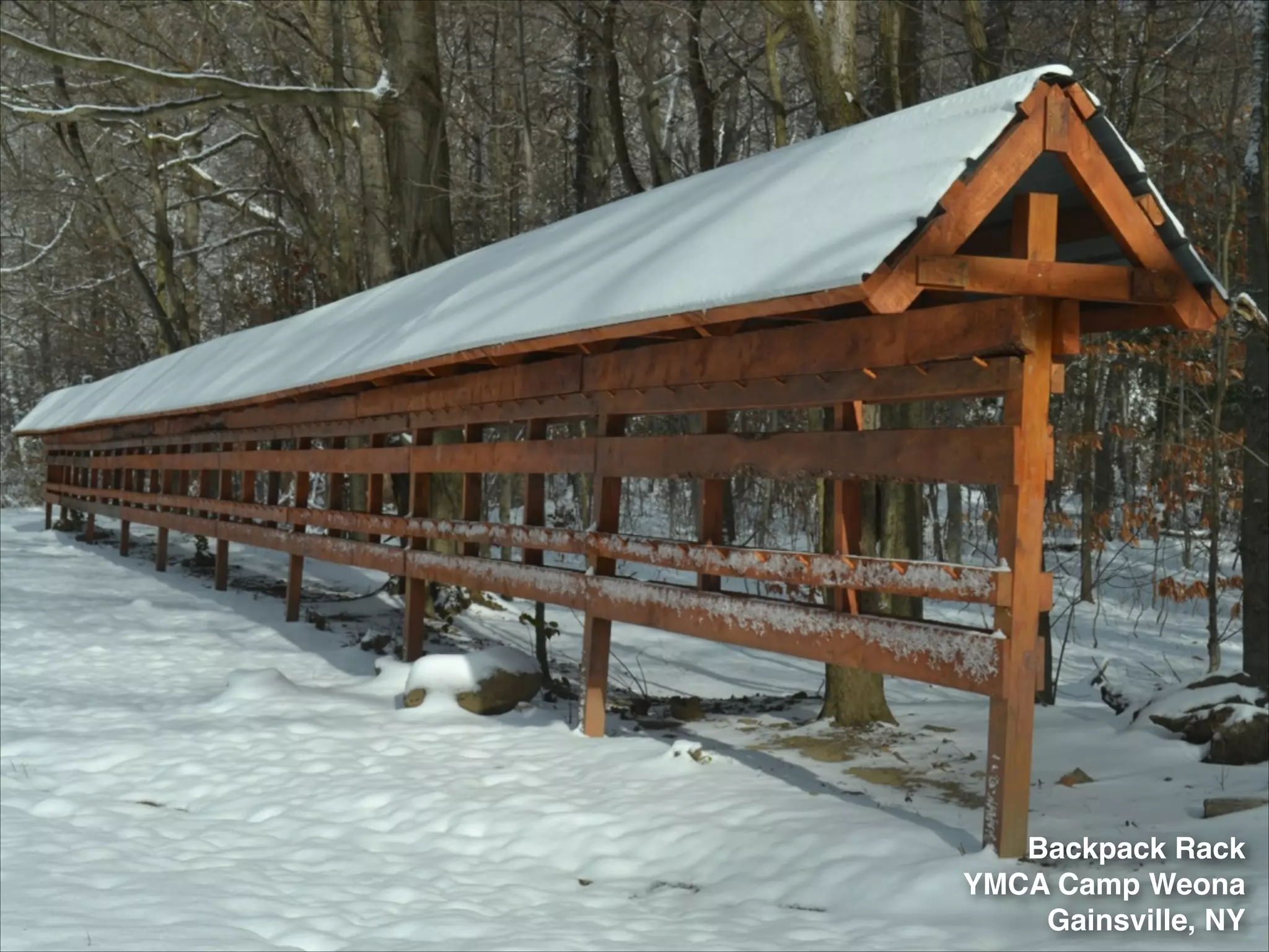 Backpack Rack!
YMCA Camp Weona!
Gainsville, NY

 