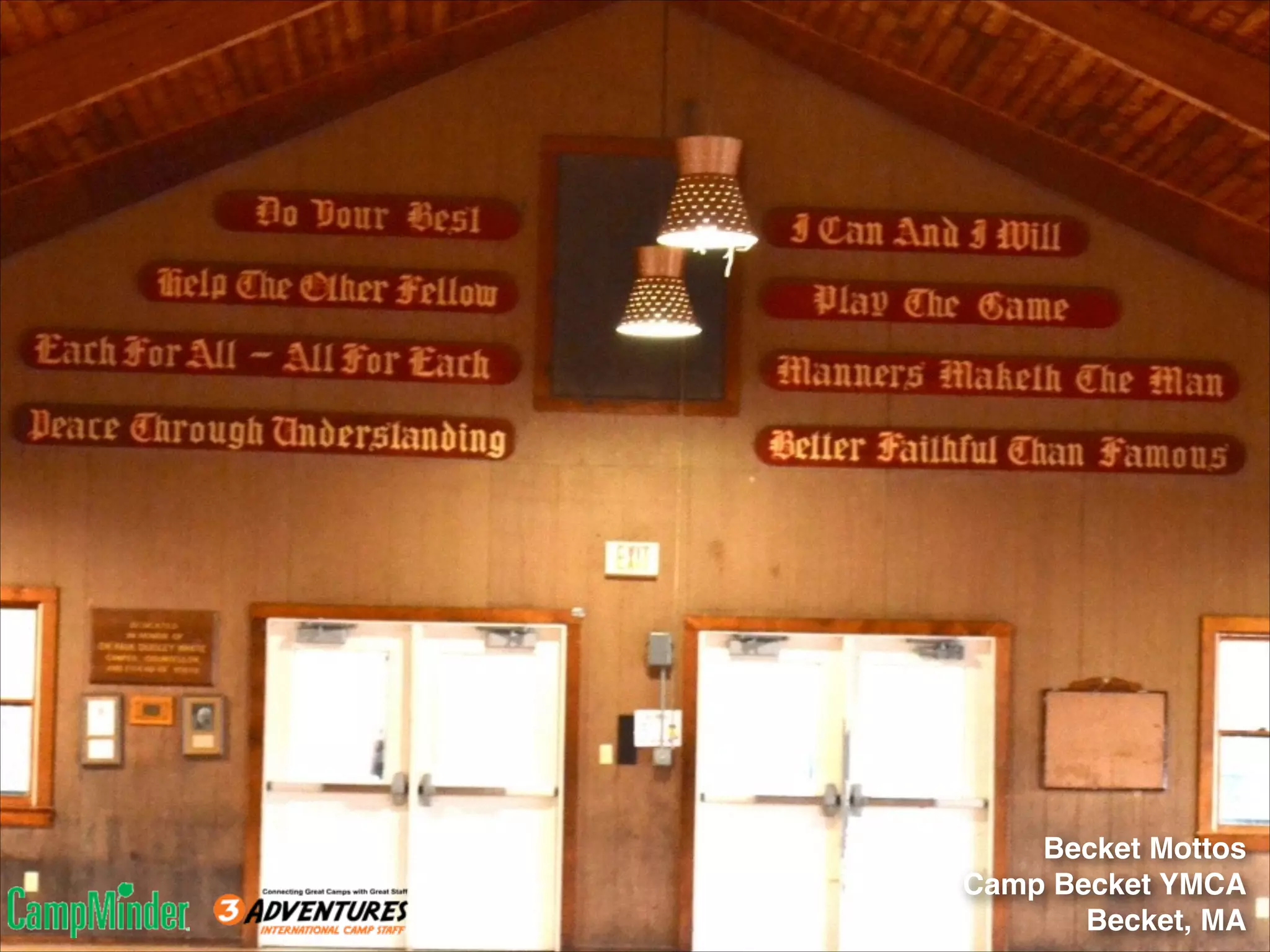 Becket Mottos!
Camp Becket YMCA!
Becket, MA

 