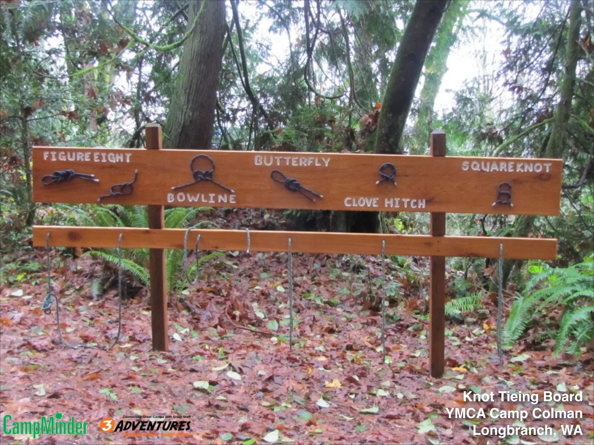 Knot Tieing Board!
YMCA Camp Colman!
Longbranch, WA

 