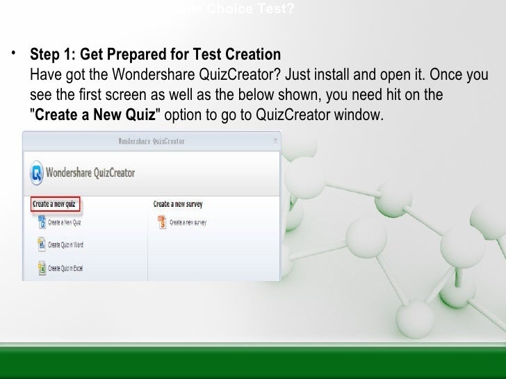 make a multiple choice quiz