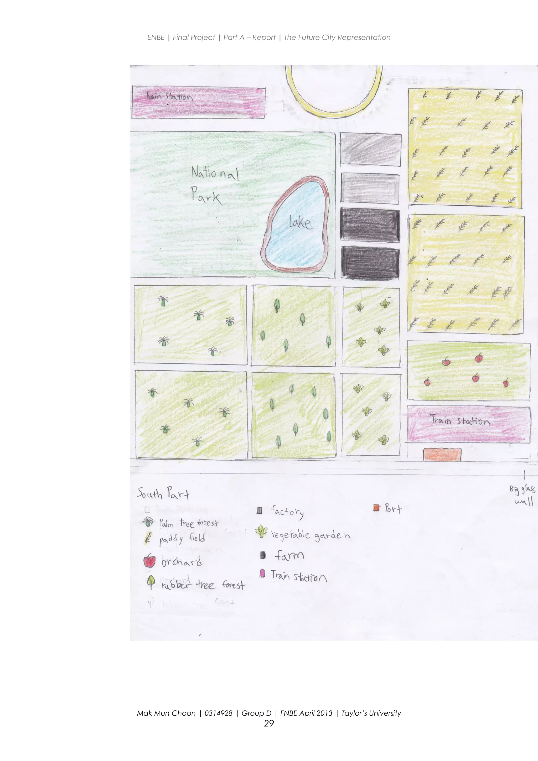 ENBE | Final Project | Part A – Report | The Future City Representation
Mak Mun Choon | 0314928 | Group D | FNBE April 2013 | Taylor’s University
29
 