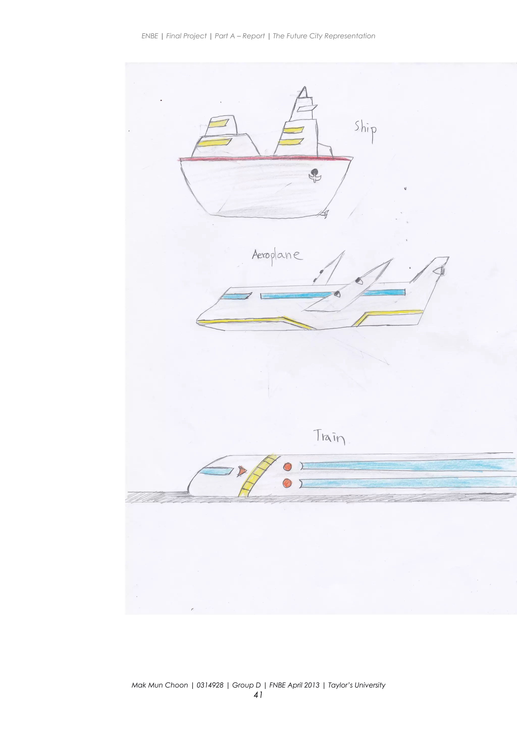 ENBE | Final Project | Part A – Report | The Future City Representation
Mak Mun Choon | 0314928 | Group D | FNBE April 2013 | Taylor’s University
41
 