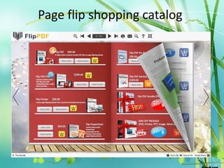 Page flip shopping catalog
 