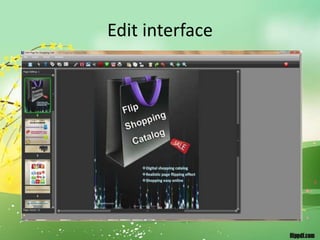Make page flip shopping catalog