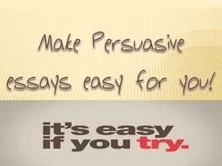 Make persuasive essays easy for you!