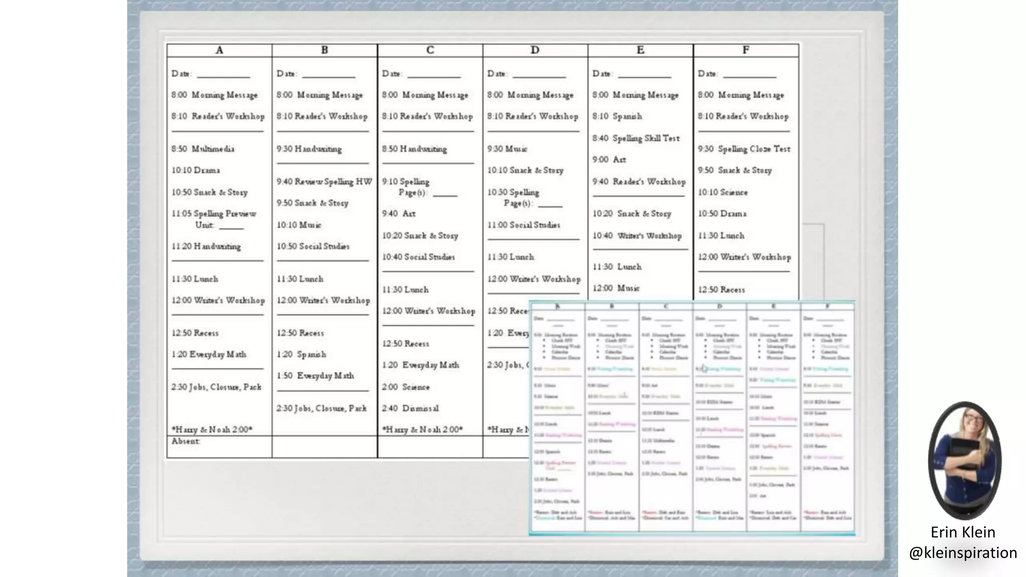 Erin Klein
@kleinspiration
 