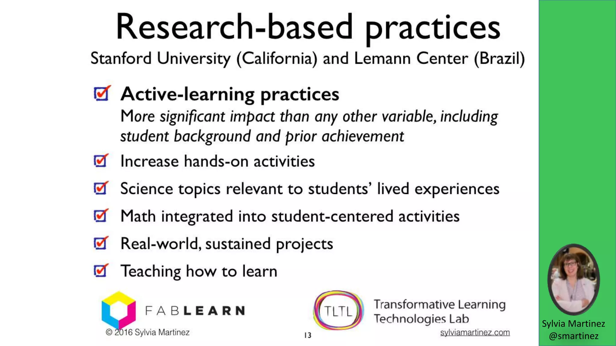 Sylvia Martinez
@smartinez
 