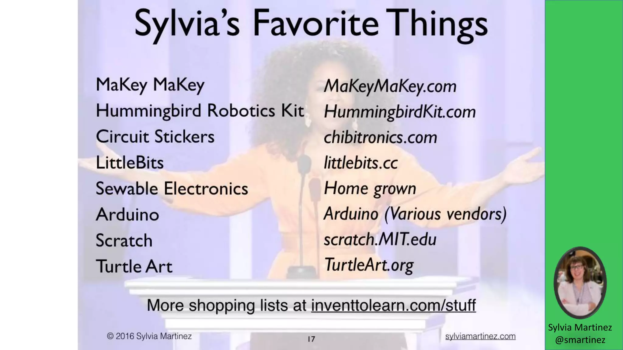 Sylvia Martinez
@smartinez
 