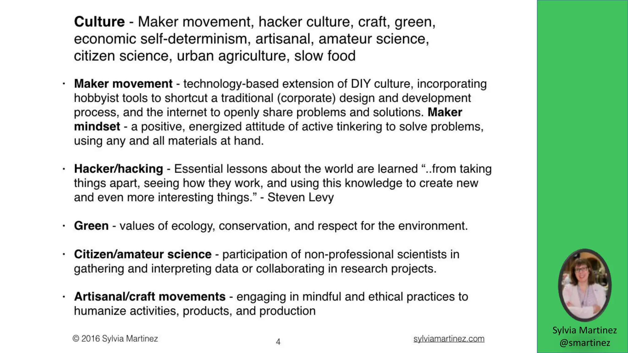 Sylvia Martinez
@smartinez
 