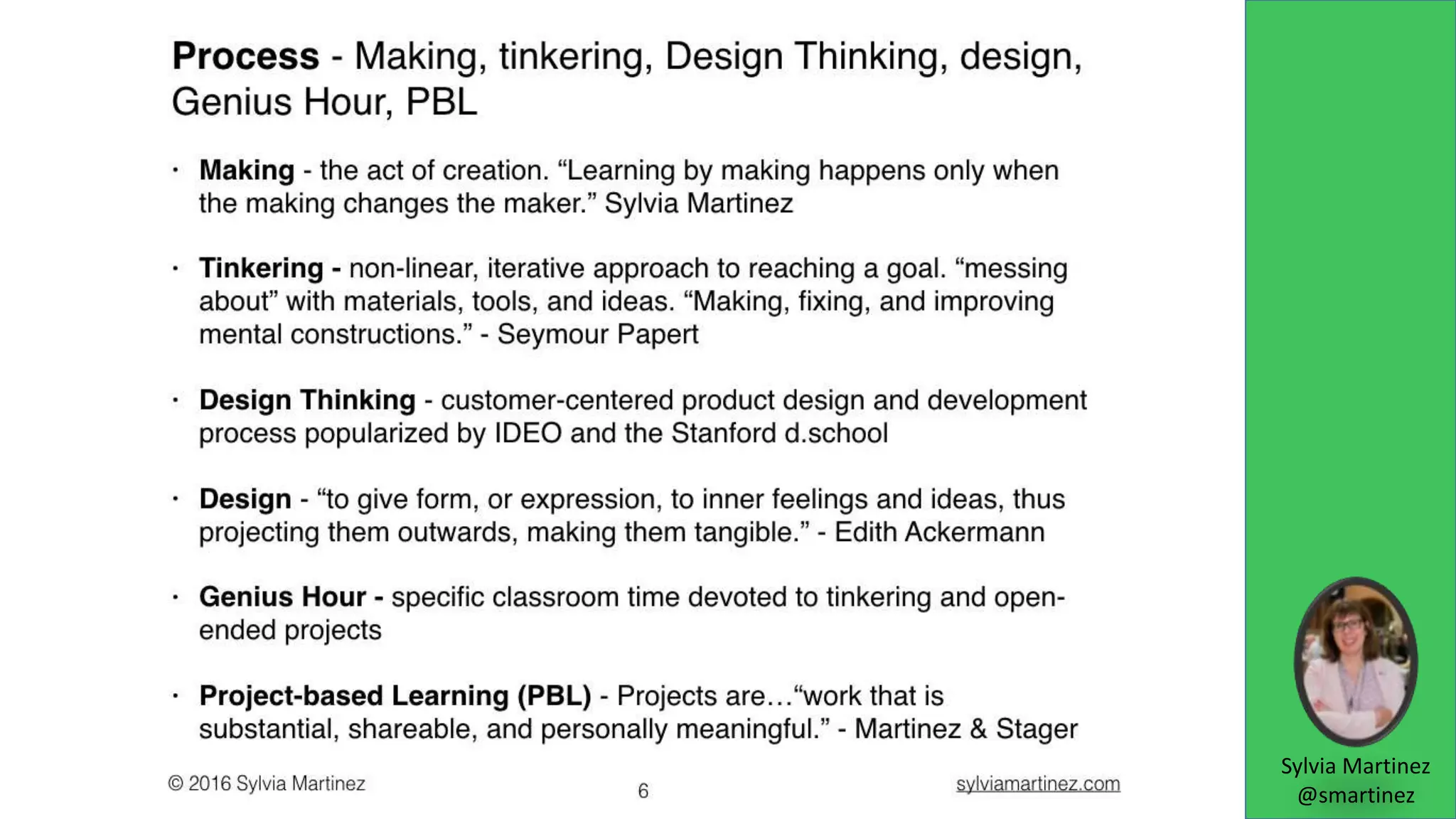 Sylvia Martinez
@smartinez
 