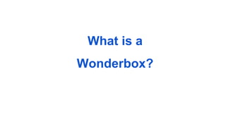What is a
Wonderbox?
 