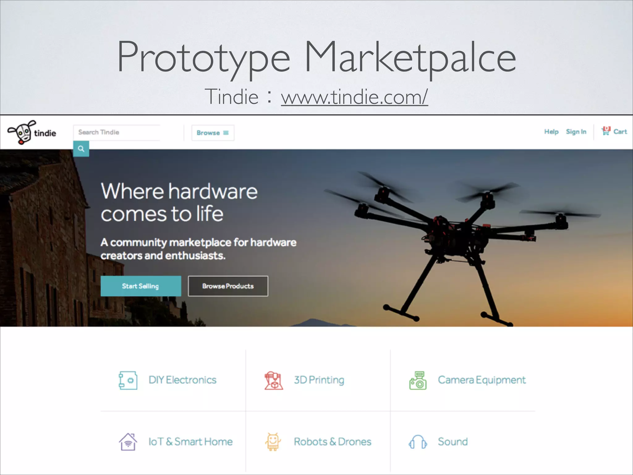 Prototype Marketpalce
Tindie：www.tindie.com/
 