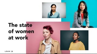 The state
of women
at work
 