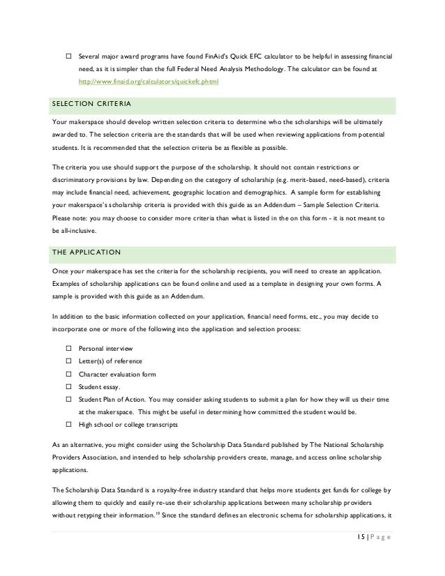 maker scholarship program kit guide scholarships criteria