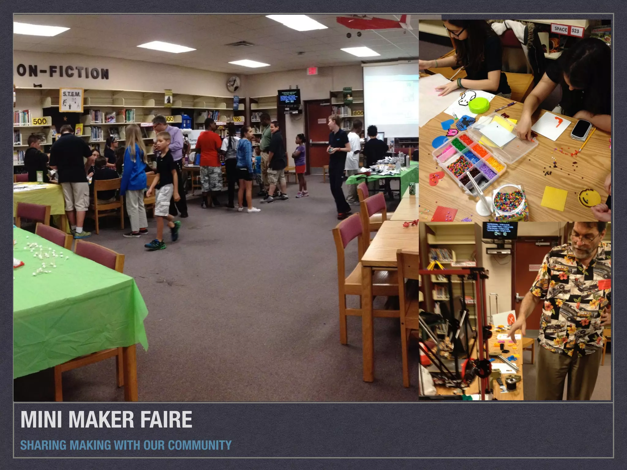 MINI MAKER FAIRE 
SHARING MAKING WITH OUR COMMUNITY 
 