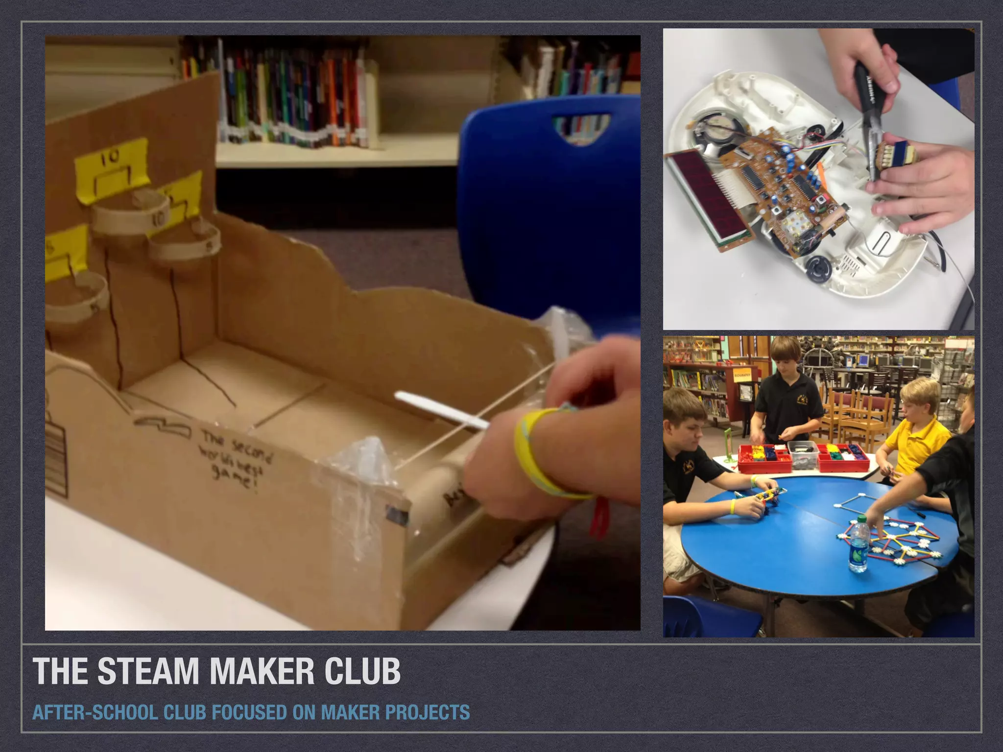 THE STEAM MAKER CLUB 
AFTER-SCHOOL CLUB FOCUSED ON MAKER PROJECTS 
 