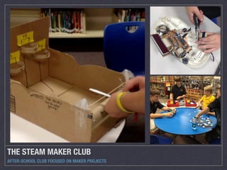 THE STEAM MAKER CLUB 
AFTER-SCHOOL CLUB FOCUSED ON MAKER PROJECTS 
 