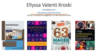 Ellyssa Valenti Kroski
ekroski@gmail.com
http://amazon.com/author/ellyssa
Director of Innovation & Engagement, The New York Law Institute
 