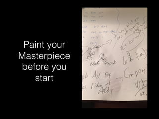 Paint your
Masterpiece
before you
start
 