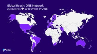 Global Reach: ONE Network
36 countries  60 countries by 2018
 